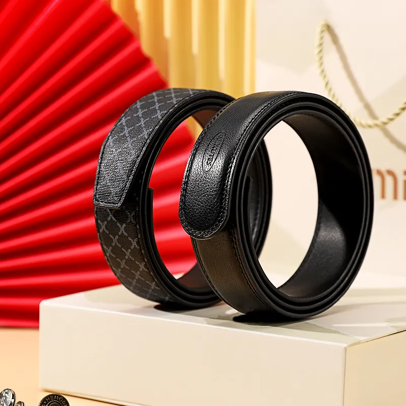 15 MINS Split Cow Leather Belts Men's Width  3.5cm-5