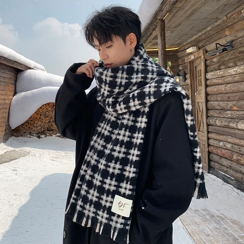 15 MINS Polyester Knit Scarves Men's-4