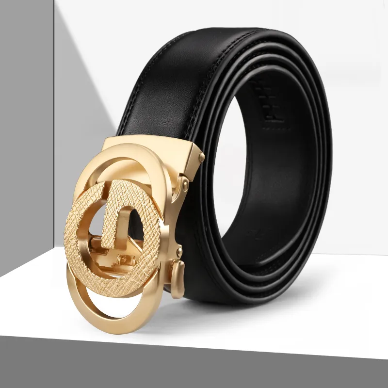 15 MINS Cow Split Leather Belts Men's Width  3.5cm-2
