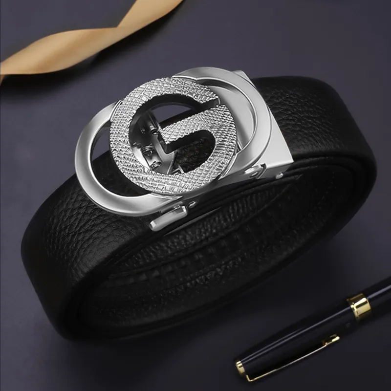 15 MINS High End Trendy Business Fashion Casual Top Grain Cow Leather Leather Belts Men's 3.5cm-3