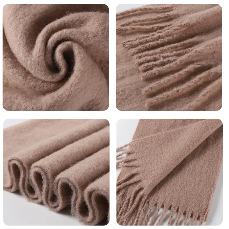 15 MINS Polyester Knit Scarves Women's Multicolor-4