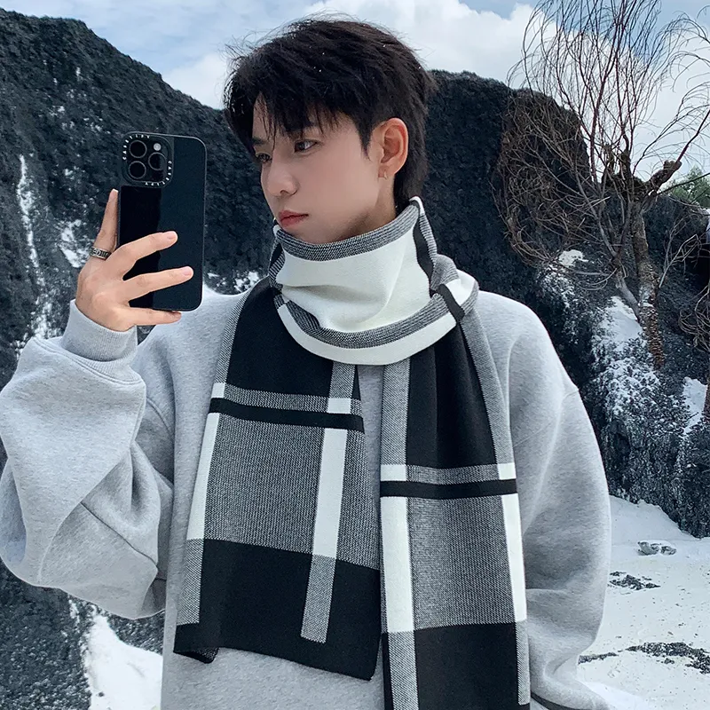 15 MINS Acrylic Knit Scarves Men's Multiple Colors-6