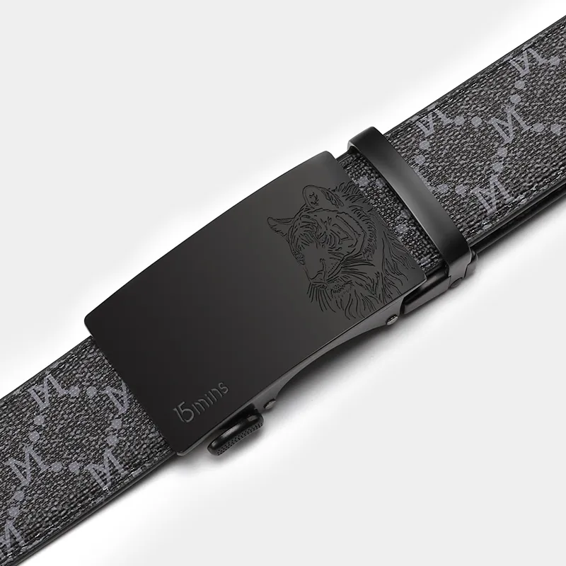 15 MINS Polyvinyl Chloride Leather Belts Men's Width 3.5cm-7