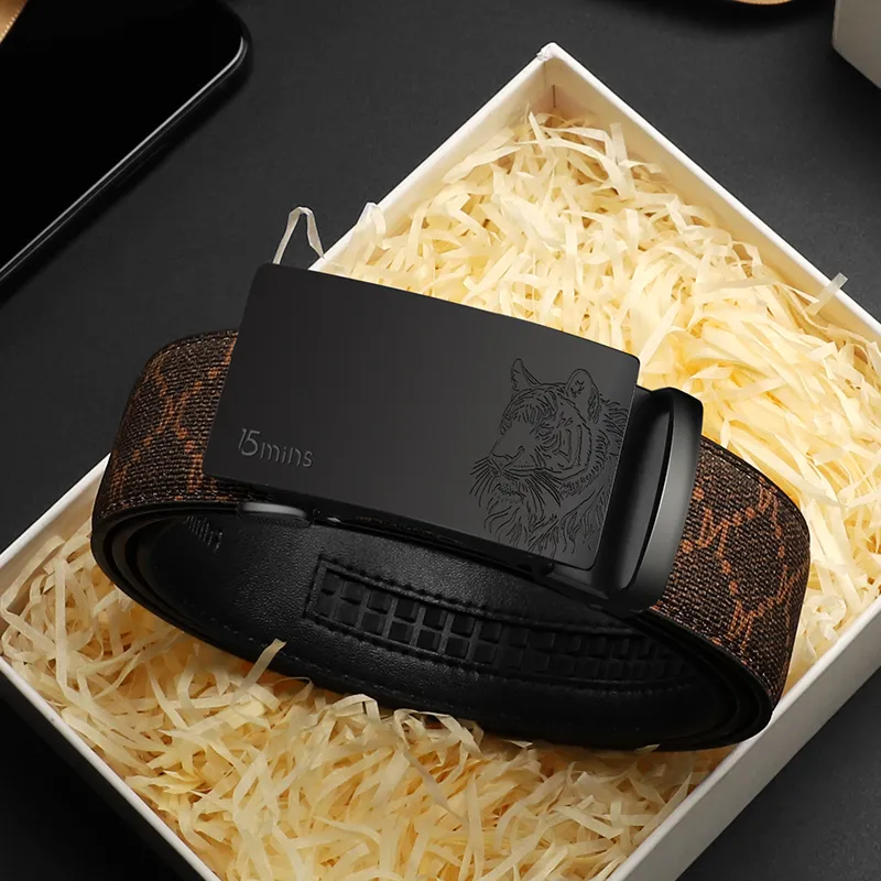 15 MINS Polyvinyl Chloride Leather Belts Men's Width 3.5cm-11