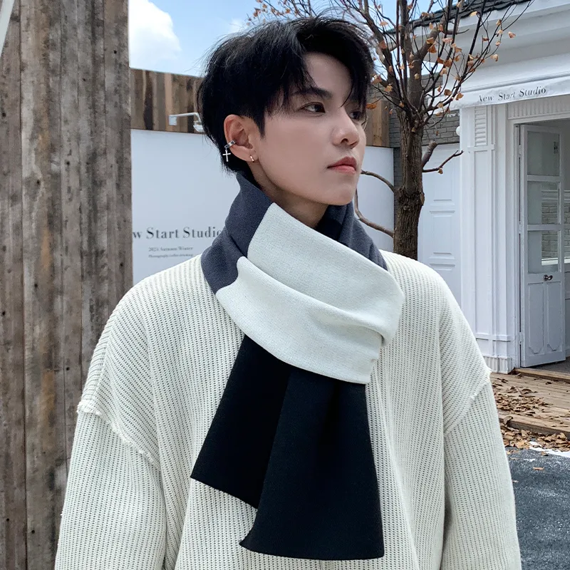 15 MINS Acrylic Knit Scarves Men's-8