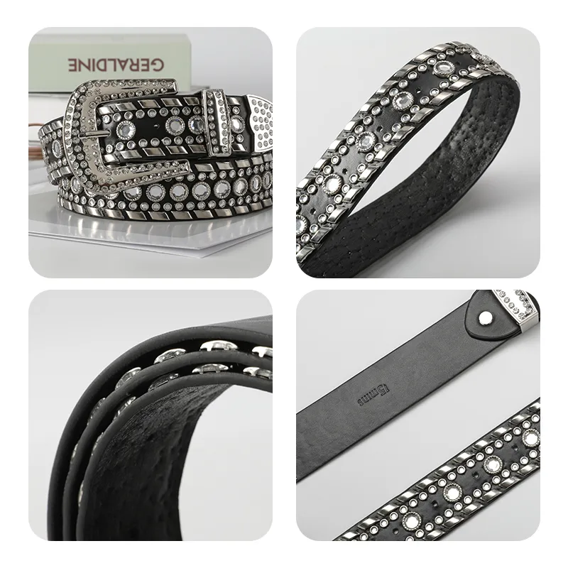 15 MINS PU Leather Belts Women's Width 3.6CM-6