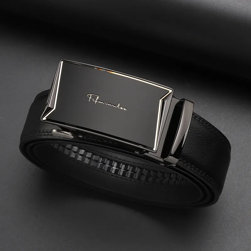 15 MINS Cow Split Leather Belts Men's Width 3.5cm-2