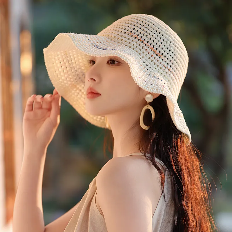 15 MINS Imitation Papyrus Bucket Hats Women's-2