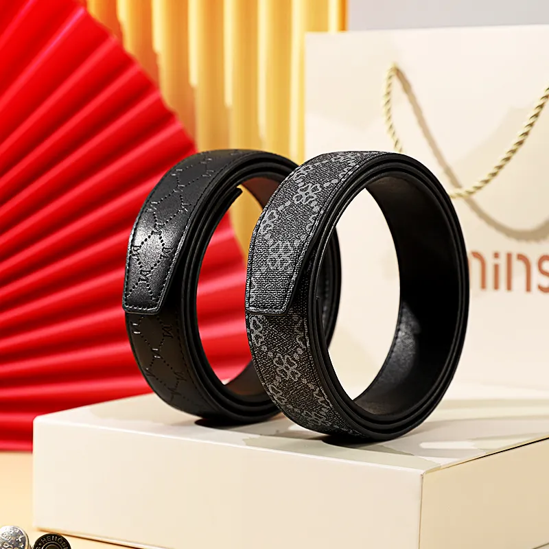 15 MINS Split Cow Leather Belts Men's Width  3.5cm-5