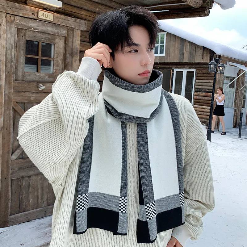 15 MINS Acrylic Knit Scarves Men's Multiple Colors-4