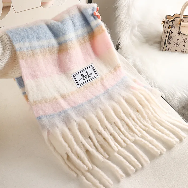 15 MINS Polyester Knit Scarves Unisex-3