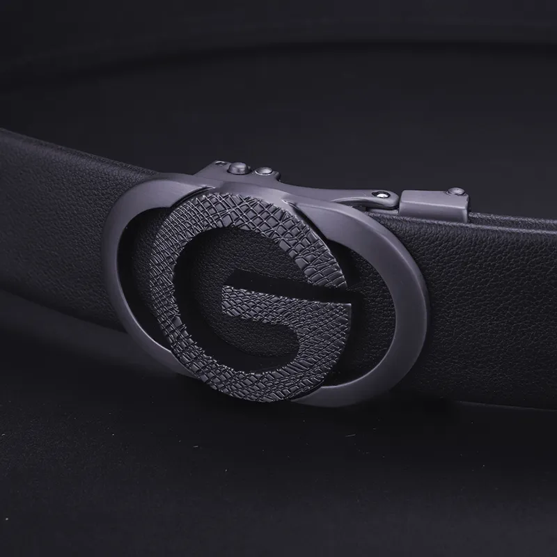 15 MINS Automatic Buckle Belt Suitable For Young Men Business Casual Authentic Leather Belts Men's 3.5cm Width-6