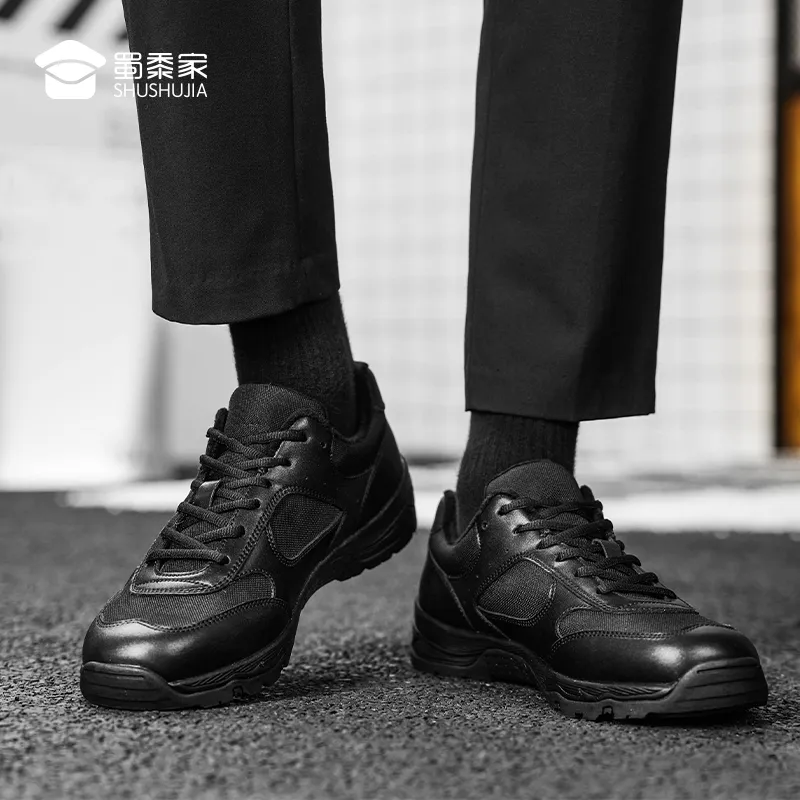 Shu Family Anti Slip Wear Resistant Low Top Casual Shoes Men's Black-1