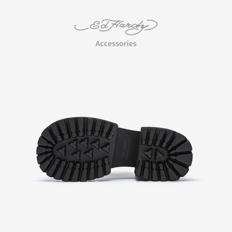 Ed Hardy Casual Single Shoes Women's Meteorite Black-4