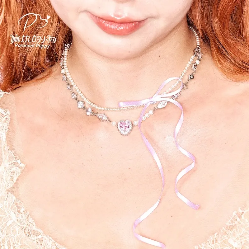 PARANOID PUPPY Zircon Necklaces Women's-1