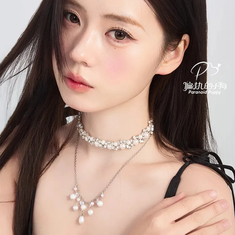 PARANOID PUPPY Zircon Necklaces Women's-3