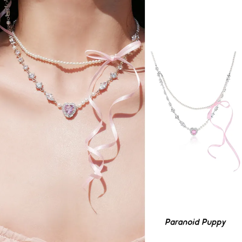 PARANOID PUPPY Zircon Necklaces Women's-9