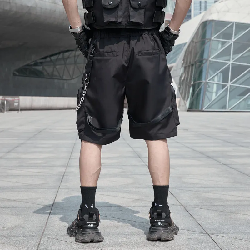 HKRXEC Cargo Shorts Unisex Black-4