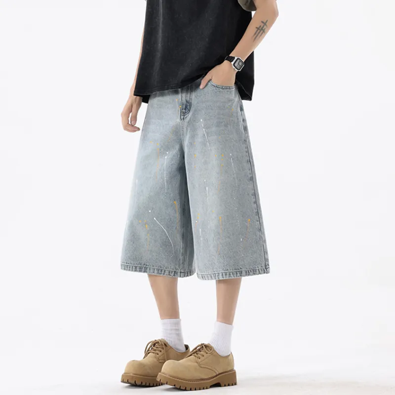 HKRXEC Denim Shorts Men-1