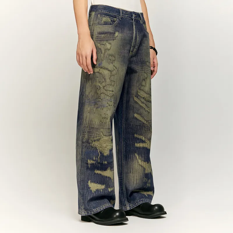 HKRXEC Jeans Unisex Image Color-2