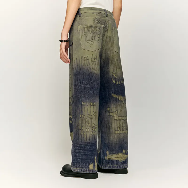 HKRXEC Jeans Unisex Image Color-4