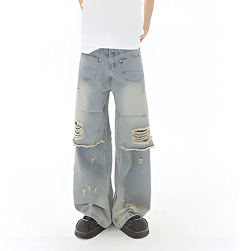 HKRXEC Jeans Men Blue-3