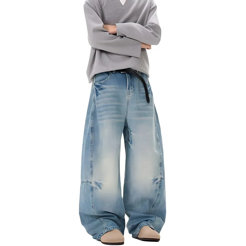 HKRXEC Jeans Men Blue-3