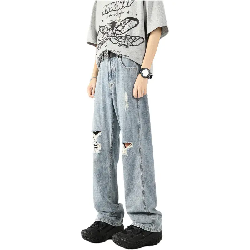 HKRXEC Jeans Men Blue-5