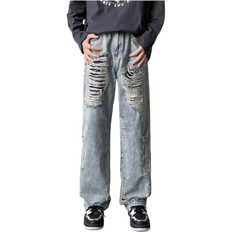 HKRXEC Jeans Men Blue-1
