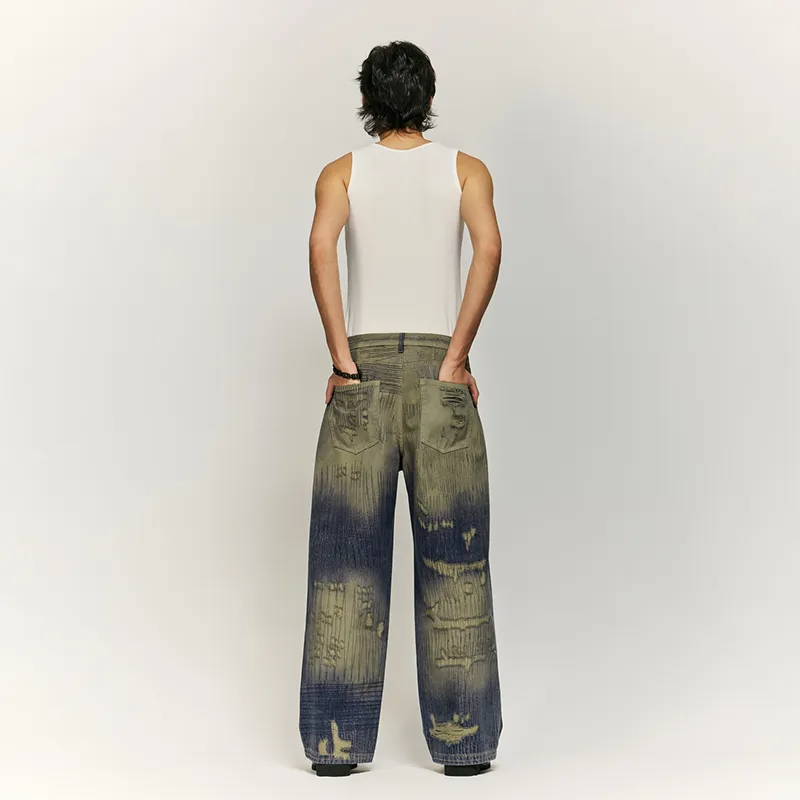 HKRXEC Jeans Unisex Image Color-7