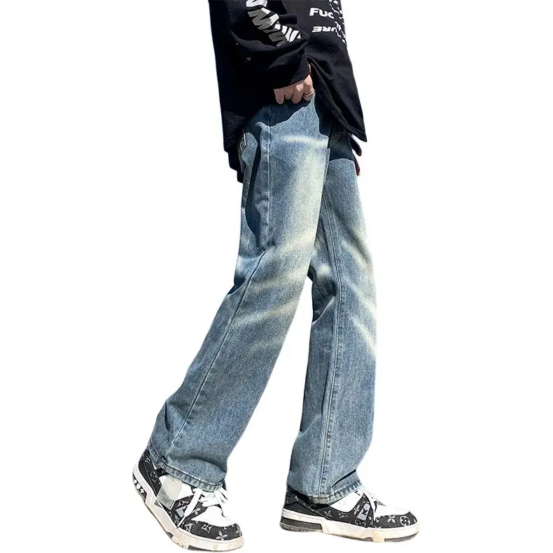 HKRXEC Jeans Men Nostalgic Blue-4