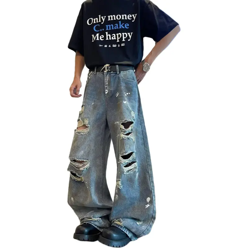 HKRXEC Jeans Men Blue-5