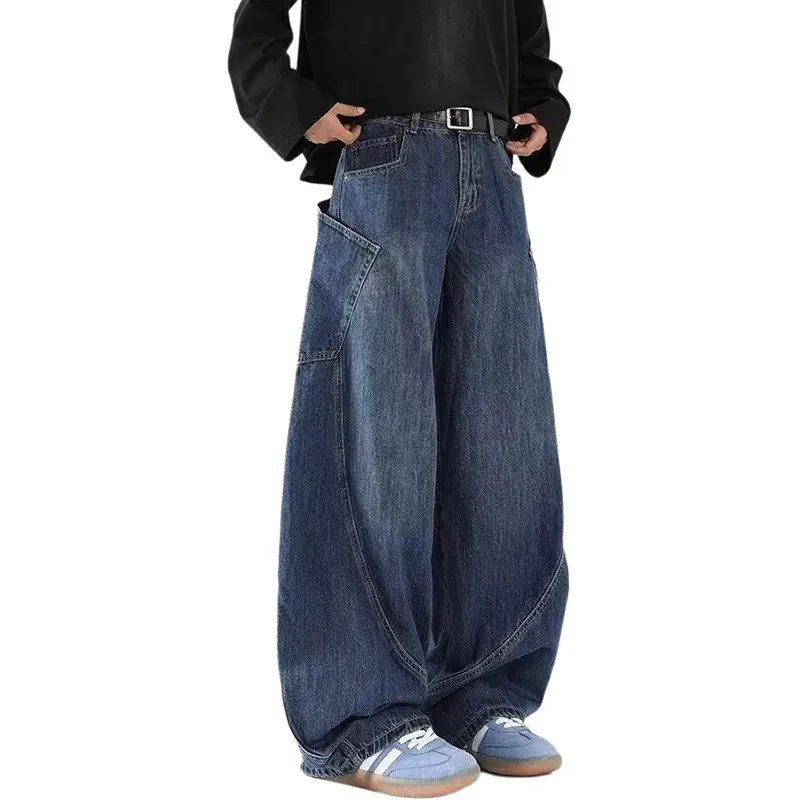 HKRXEC Jeans Men Blue-3