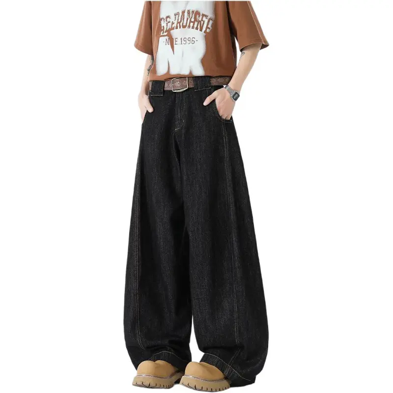 HKRXEC Jeans Men Black-3
