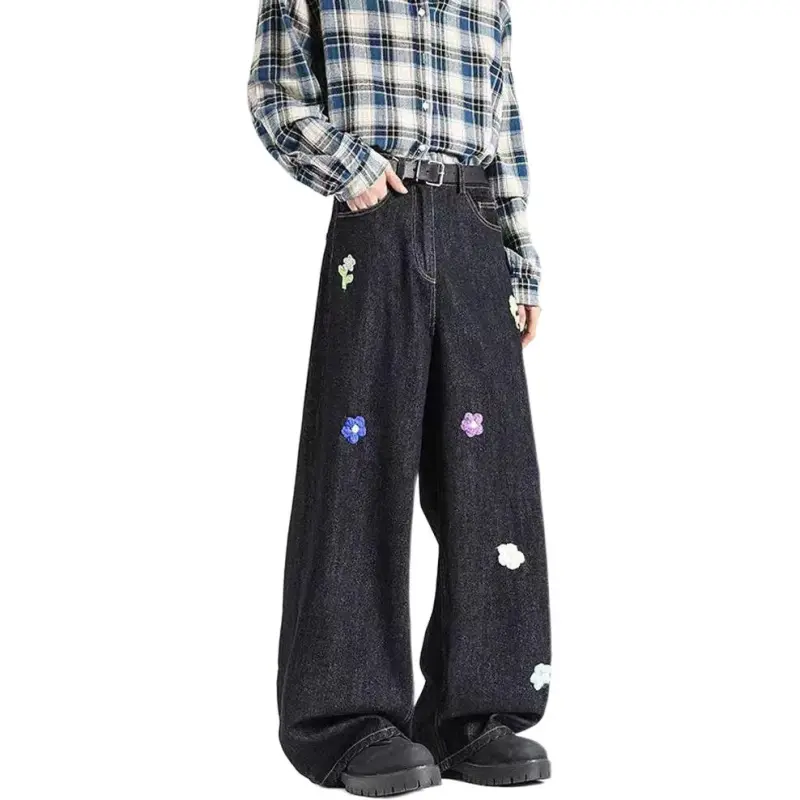 HKRXEC Jeans Men Black-3
