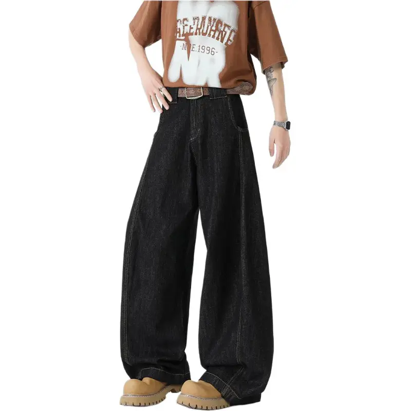 HKRXEC Jeans Men Black-4
