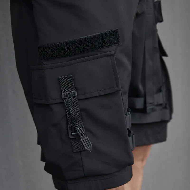 HKRXEC Cargo Shorts Unisex Black-5