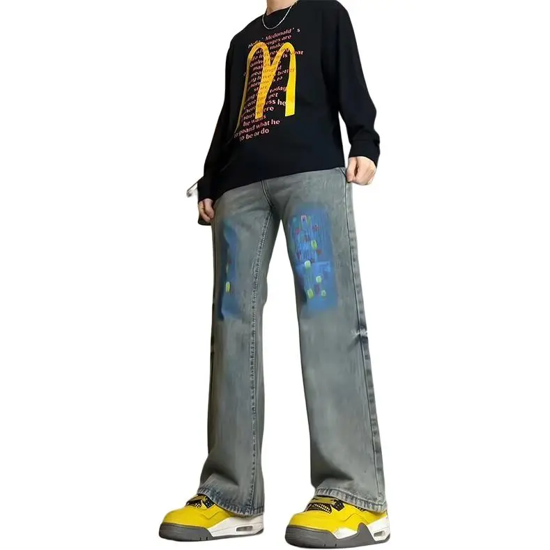HKRXEC Jeans Men Light Blue-1
