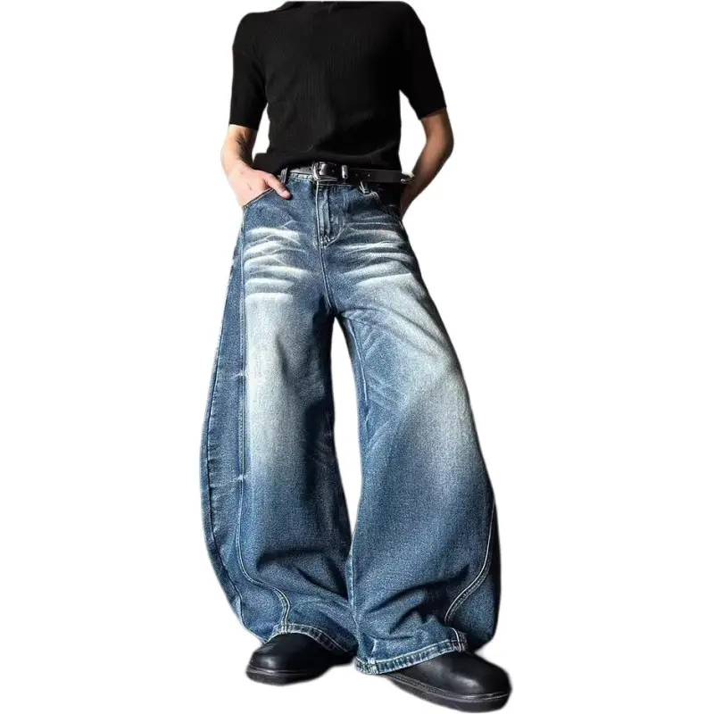 HKRXEC Jeans Men Light Blue-5