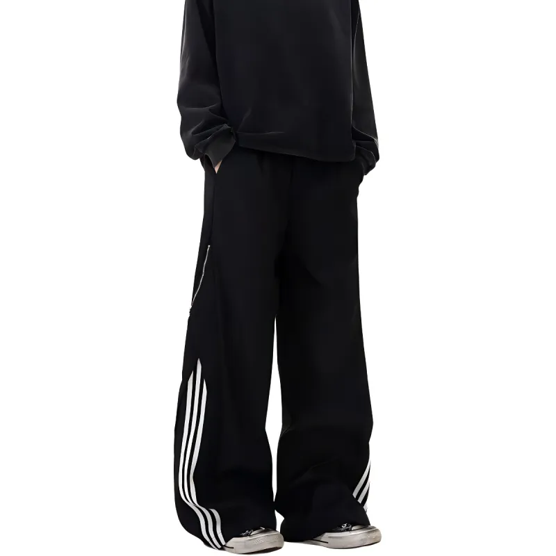 HKRXEC Casual Pants Men Black-4