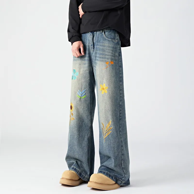 HKRXEC Jeans Men Blue-5