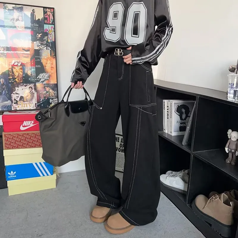 HKRXEC Jeans Men Black-4