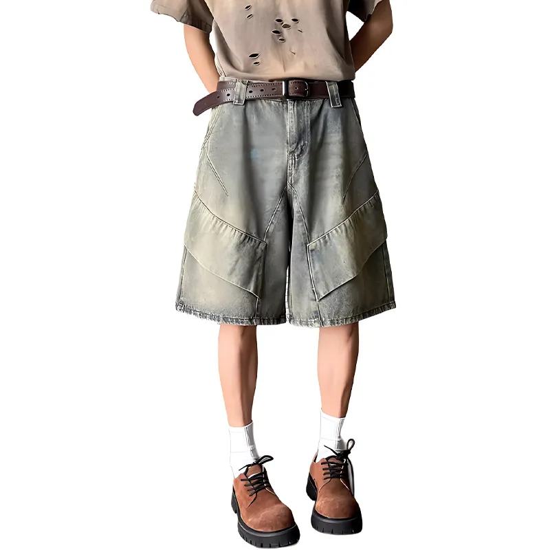 HKRXEC Denim Shorts Men-1