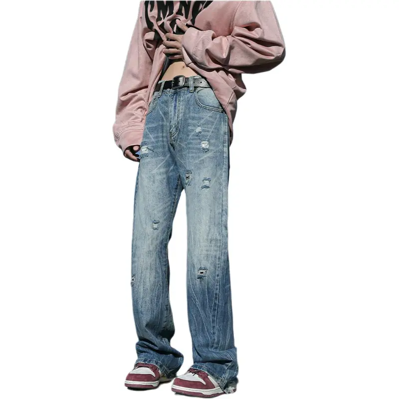 HKRXEC Jeans Men Blue-3