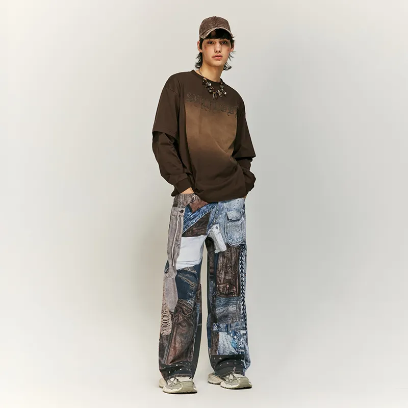 HKRXEC Jeans Unisex Image Color-6