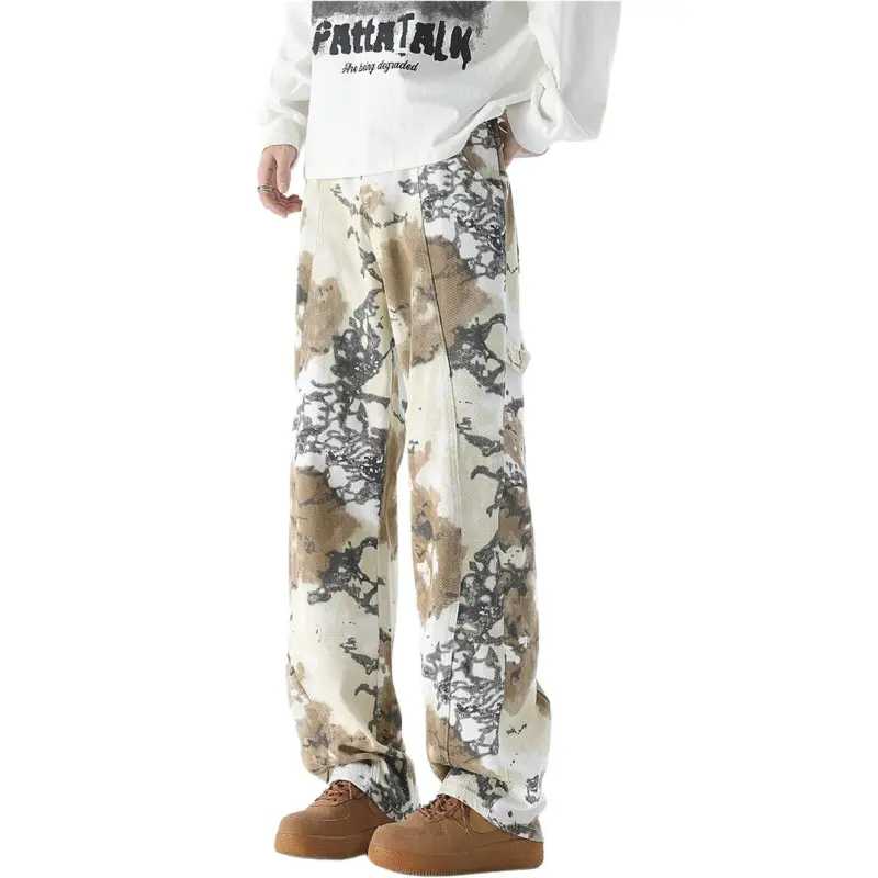 HKRXEC Jeans Men Desert Camouflage-3