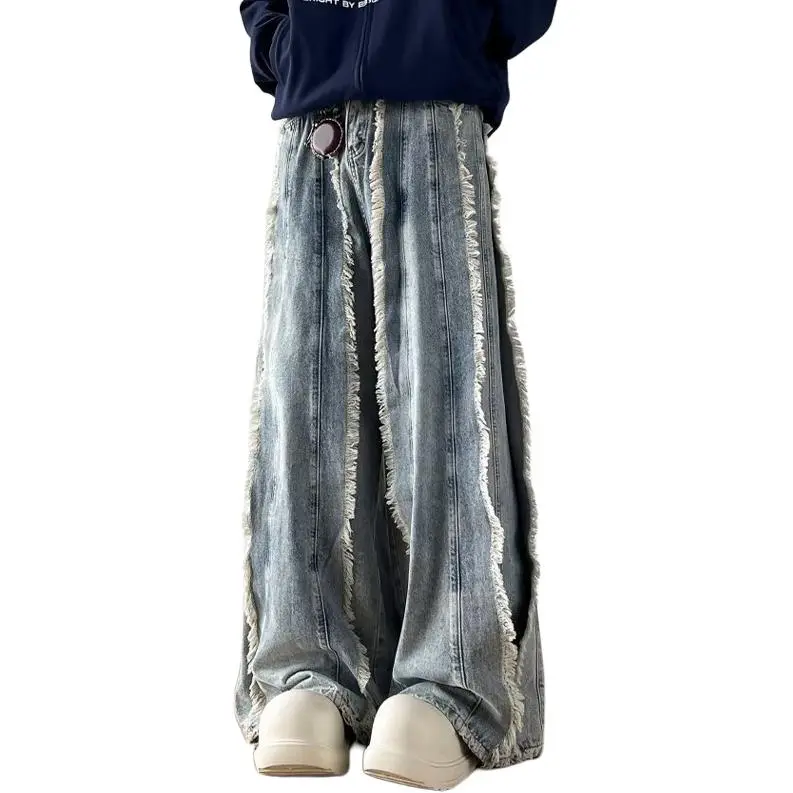 HKRXEC Jeans Men Light Blue-3