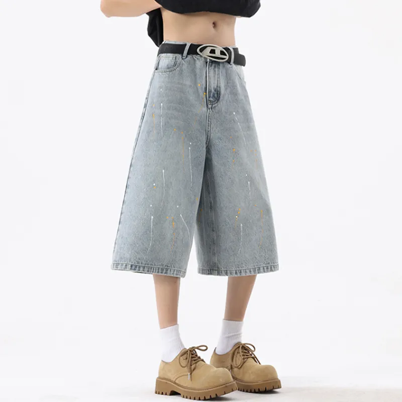 HKRXEC Denim Shorts Men-5