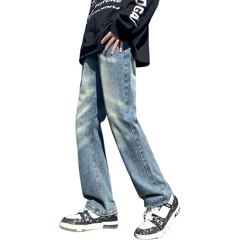 HKRXEC Jeans Men Nostalgic Blue-5