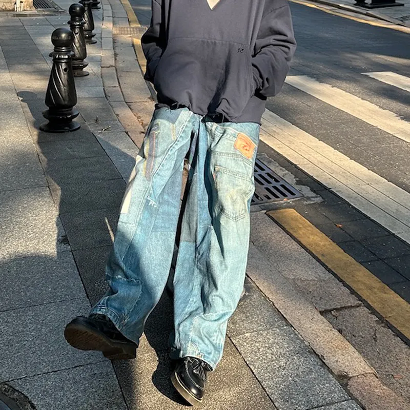 HKRXEC Jeans Men Light Blue-1